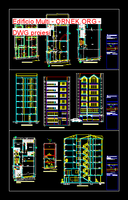 Edificio Multi Autocad Çizimi