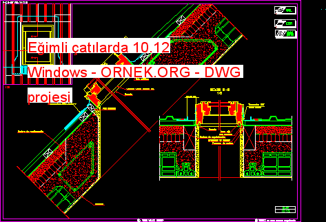 Eğimli çatılarda 10.12 Windows Autocad Çizimi
