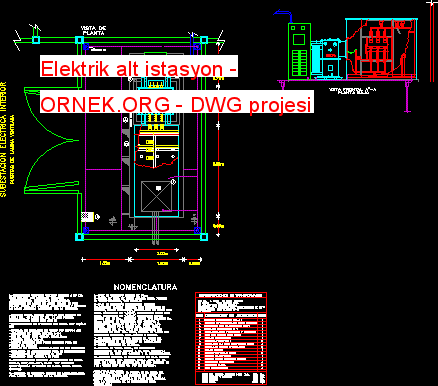 Elektrik alt istasyon Autocad Çizimi