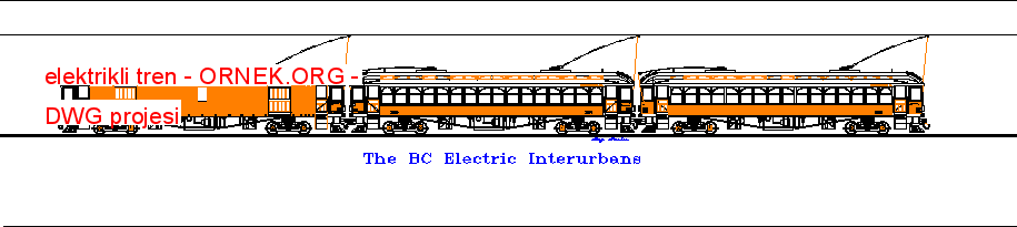 elektrikli tren Autocad Çizimi