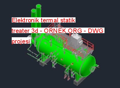 Elektronik termal statik treater 3d Autocad Çizimi