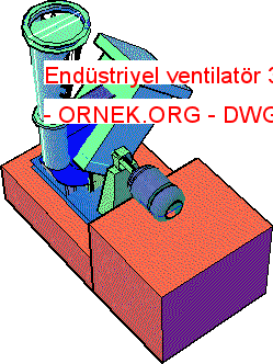 Endüstriyel ventilatör 3d Autocad Çizimi