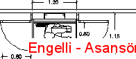 Engelli - Asansör - bitki Autocad Çizimi