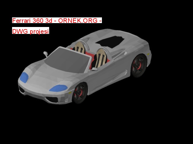 Ferrari 360 3d Autocad Çizimi