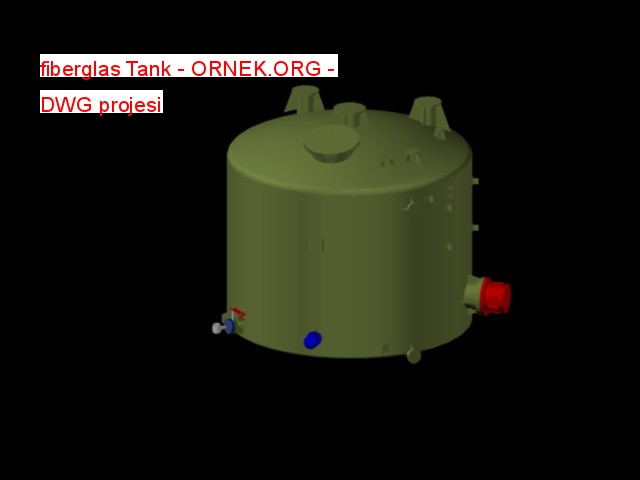 fiberglas Tank Autocad Çizimi