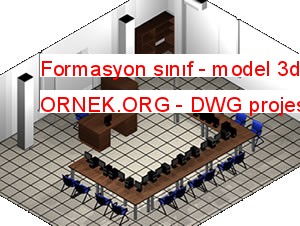 Formasyon sınıf - model 3d