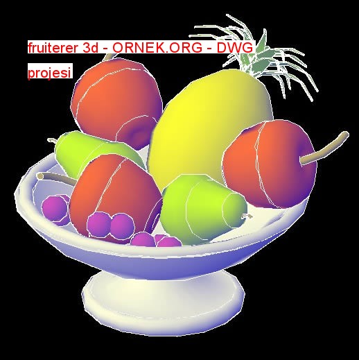 fruiterer 3d Autocad Çizimi