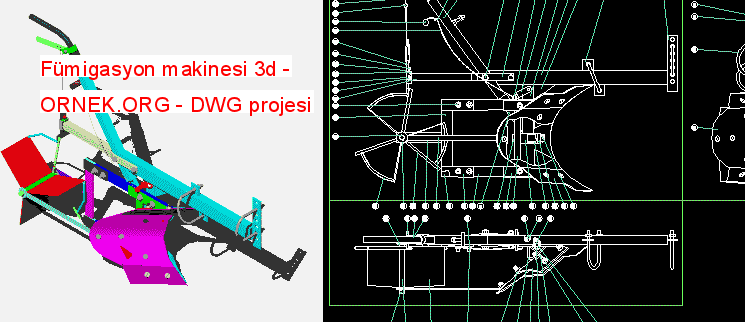 Fümigasyon makinesi 3d Autocad Çizimi