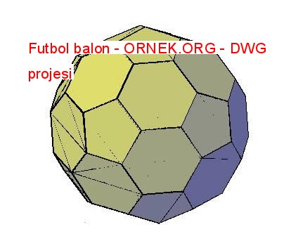 Futbol balon Autocad Çizimi
