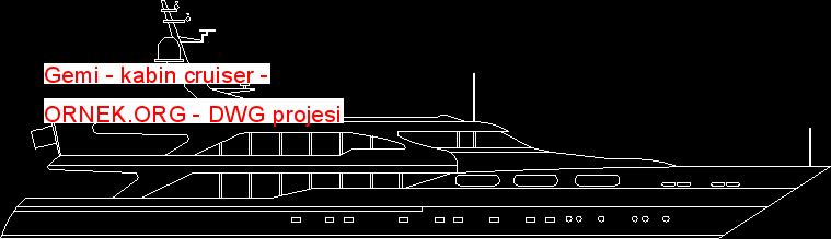 Gemi - kabin cruiser Autocad Çizimi