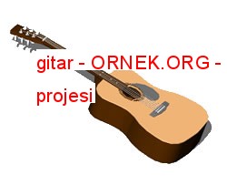 gitar Autocad Çizimi