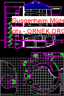 Guggenheim Müzesi - new york city Autocad Çizimi