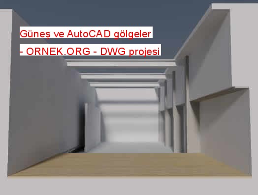 Güneş ve AutoCAD gölgeler Autocad Çizimi