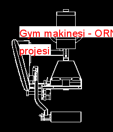 Gym makinesi Autocad Çizimi