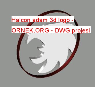 Halcon adam 3d logo Autocad Çizimi