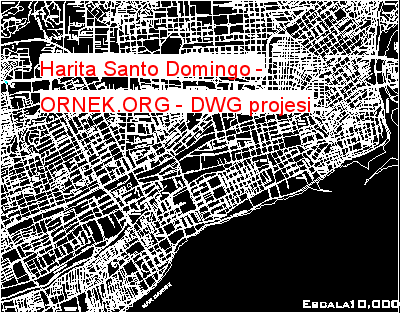 Harita Santo Domingo Autocad Çizimi