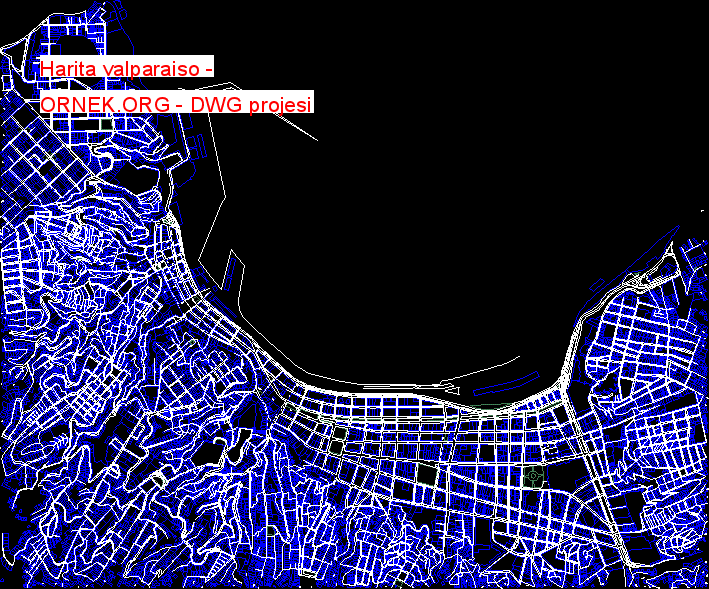 Harita valparaiso Autocad Çizimi