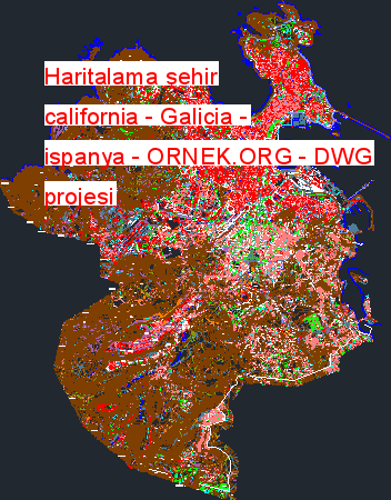 Haritalama şehir california - Galicia - ispanya