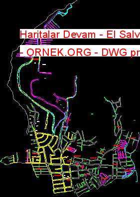 Haritalar Devam - El Salvador Autocad Çizimi