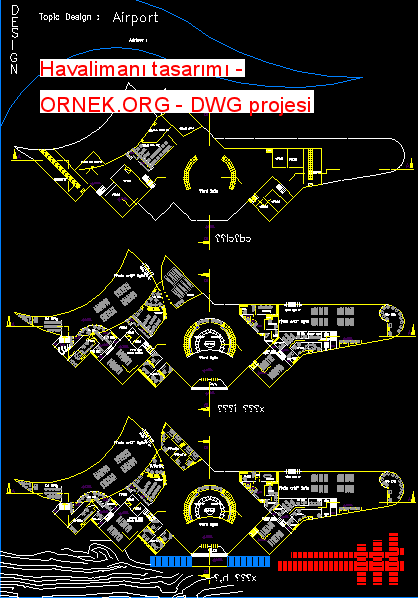 Havalimanı tasarımı Autocad Çizimi