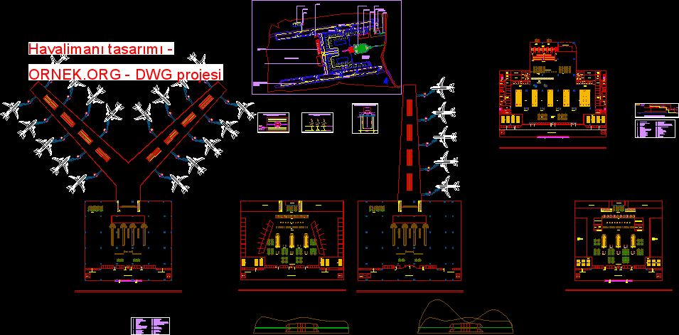 Havalimanı tasarımı Autocad Çizimi