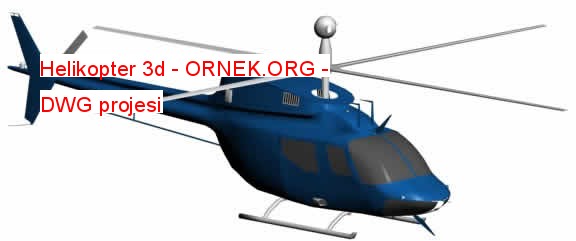 Helikopter 3d Autocad Çizimi