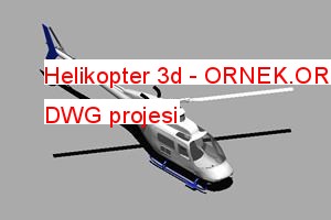 Helikopter 3d Autocad Çizimi