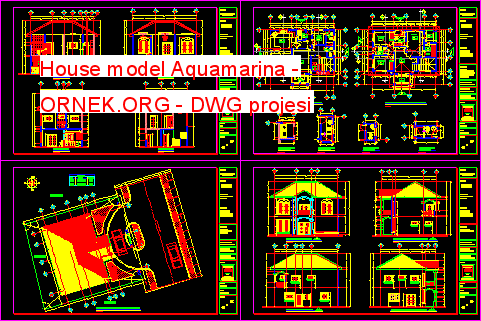 House model Aquamarina Autocad Çizimi