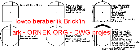 Howto beraberlik Brick'in ark Autocad Çizimi