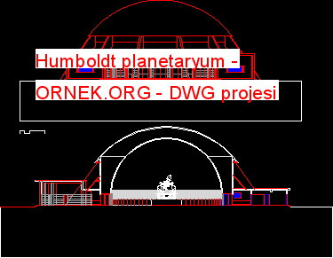 Humboldt planetaryum Autocad Çizimi
