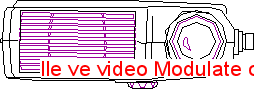Ile ve video Modulate olmadan dijital projektör 3mp7630 Autocad Çizimi
