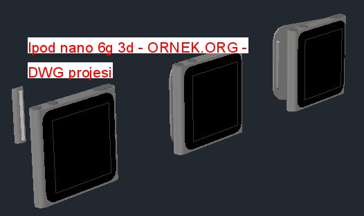 Ipod nano 6g 3d Autocad Çizimi