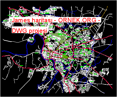 James haritası Autocad Çizimi