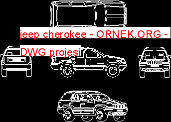 jeep cherokee Autocad Çizimi