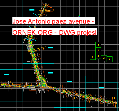 Jose Antonio paez avenue Autocad Çizimi