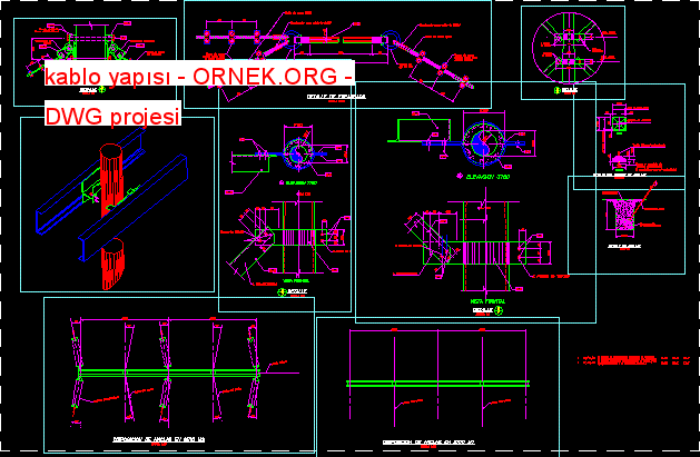 kablo yapısı Autocad Çizimi