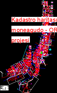 Kadastro haritası moneagudo Autocad Çizimi