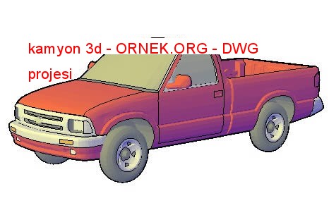 kamyon 3d Autocad Çizimi