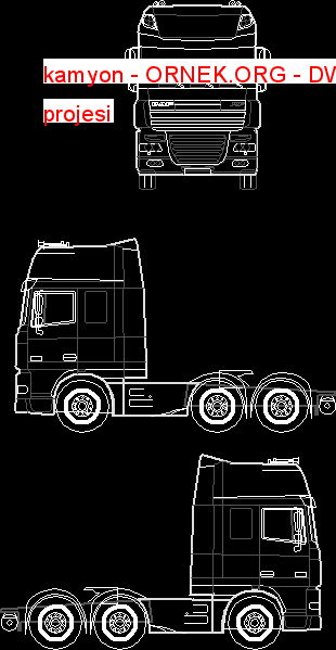 kamyon Autocad Çizimi