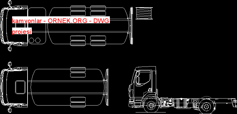 kamyonlar Autocad Çizimi