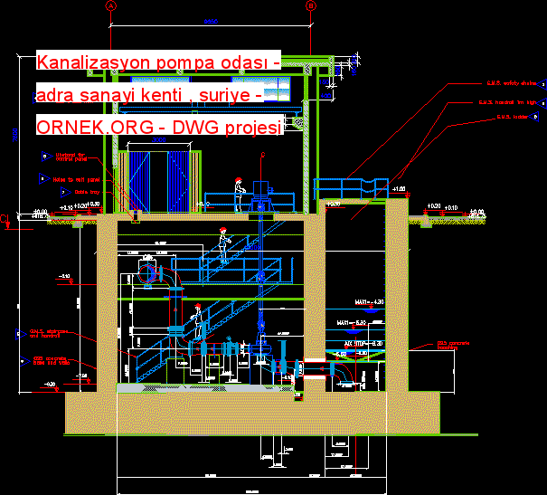 Kanalizasyon pompa odası - adra sanayi kenti , suriye
