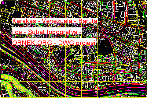 Karakas - Venezuela - Baruta ilçe - Şubat topografya Autocad Çizimi