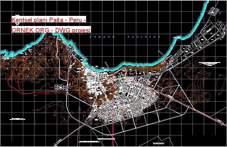 Kentsel planı Paita - Peru
