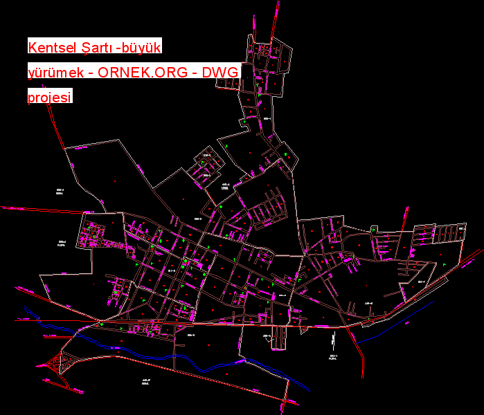 Kentsel Şartı -büyük yürümek Autocad Çizimi