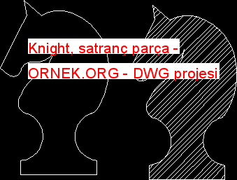 Knight, satranç parça Autocad Çizimi