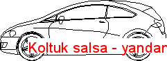Koltuk salsa - yandan görünüm Autocad Çizimi