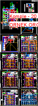 Komple - 20 seviyeleri Bina Autocad Çizimi