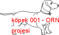 köpek 001 Autocad Çizimi