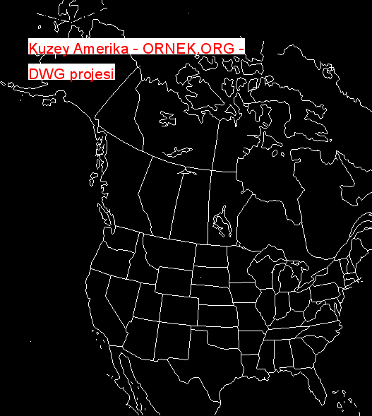 Kuzey Amerika Autocad Çizimi