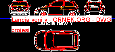 Lancia yeni y Autocad Çizimi